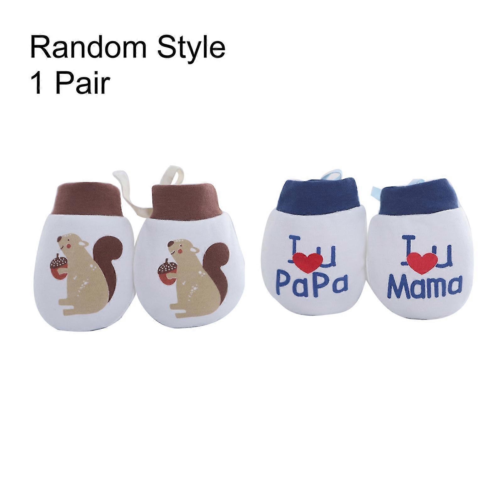 Nyfödda anti-rep ansiktsskydd varma handskar (0-6 månader) - babyvantar