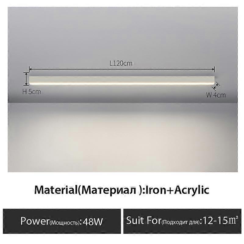 lampada lineare a plafone minimalista Lampade a led a striscia lunga Balcone corridoio guardaroba soggiorno sala da pranzo lampada da soffitto Nero