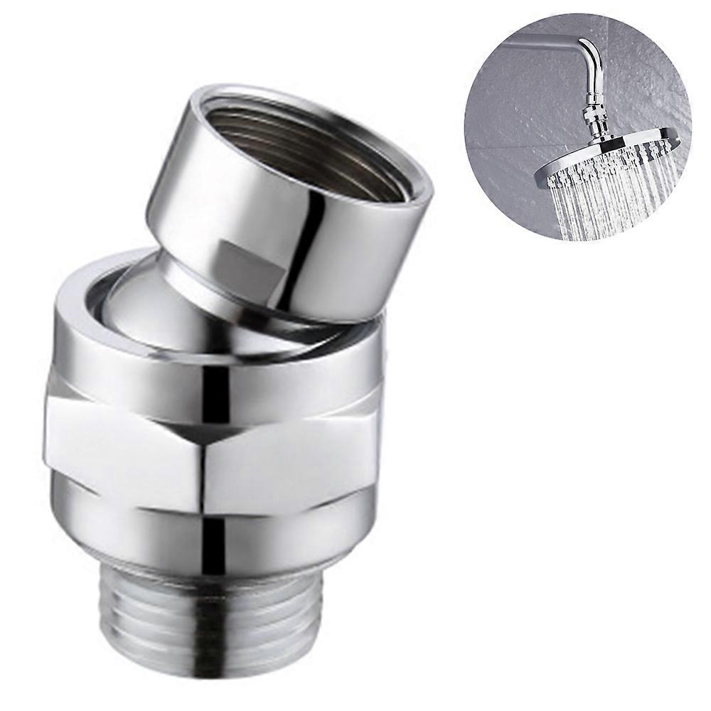 Brushed Nickel Shower Connector Ball Joint, Adjustable Shower Head Swivel Ball Adapter, Universal Shower Arm Extension, Versatile Component