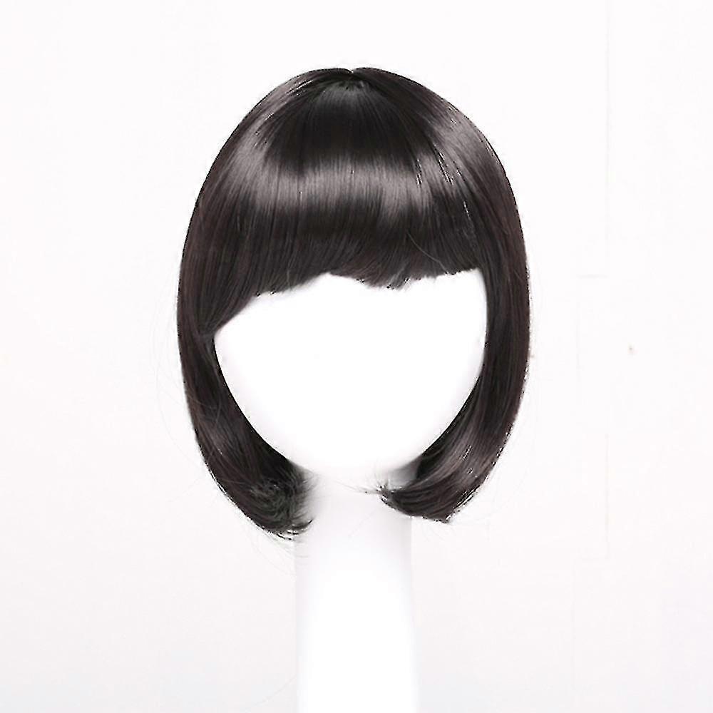 lady short straight bangs   wigblack