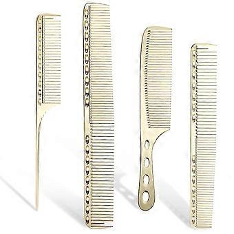 Professional Aluminum Dressing Comb, 4 Types (golden)