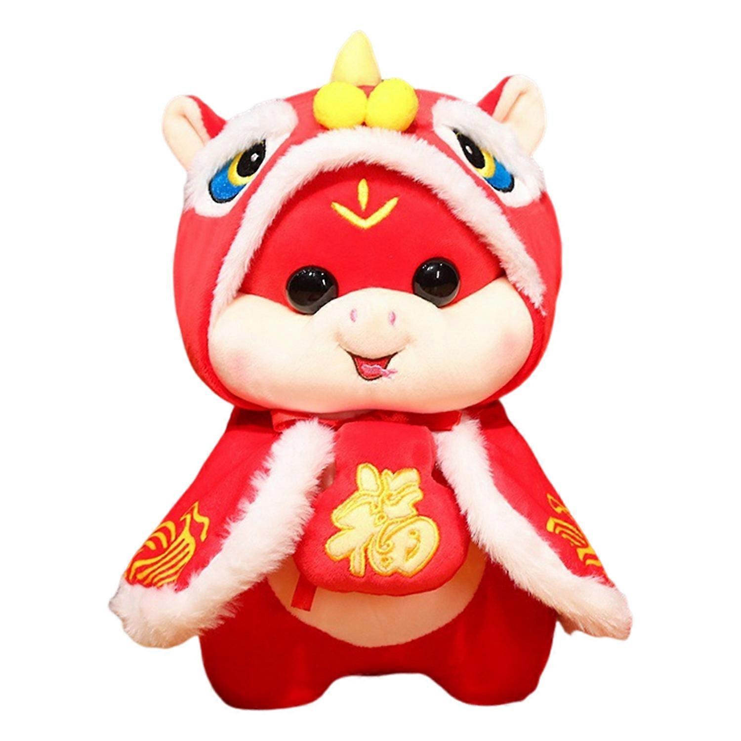 Snake Plushie 2025 Year of The Snake Plush Doll with Removable Cape Chinese New Year Mascot Toy for