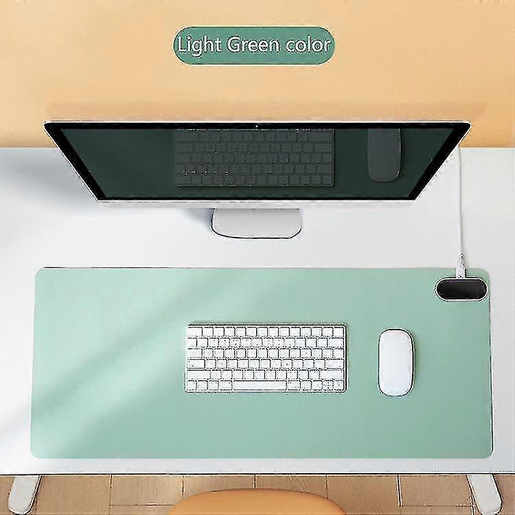 Large Size Leather Waterproof Heating Table Mat Heated Mouse Pad For Working Hands Warmer