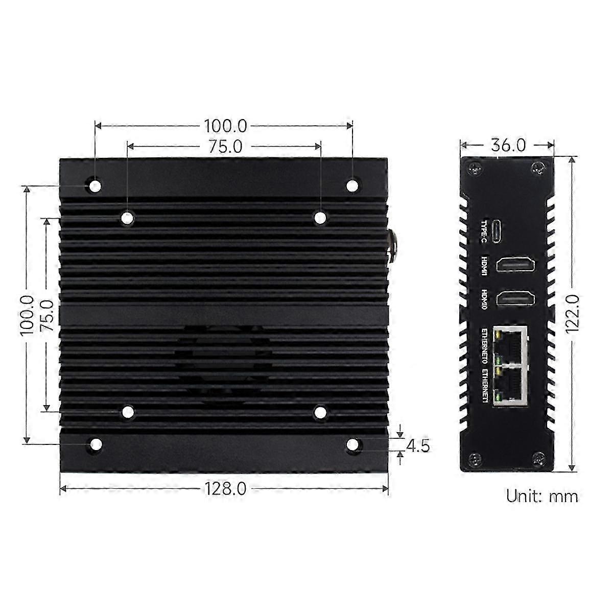 For Cm4 Nas Mini Computer Multi-functional Dual-channel Nvme Slots Supports Nano- Card/4g Module
