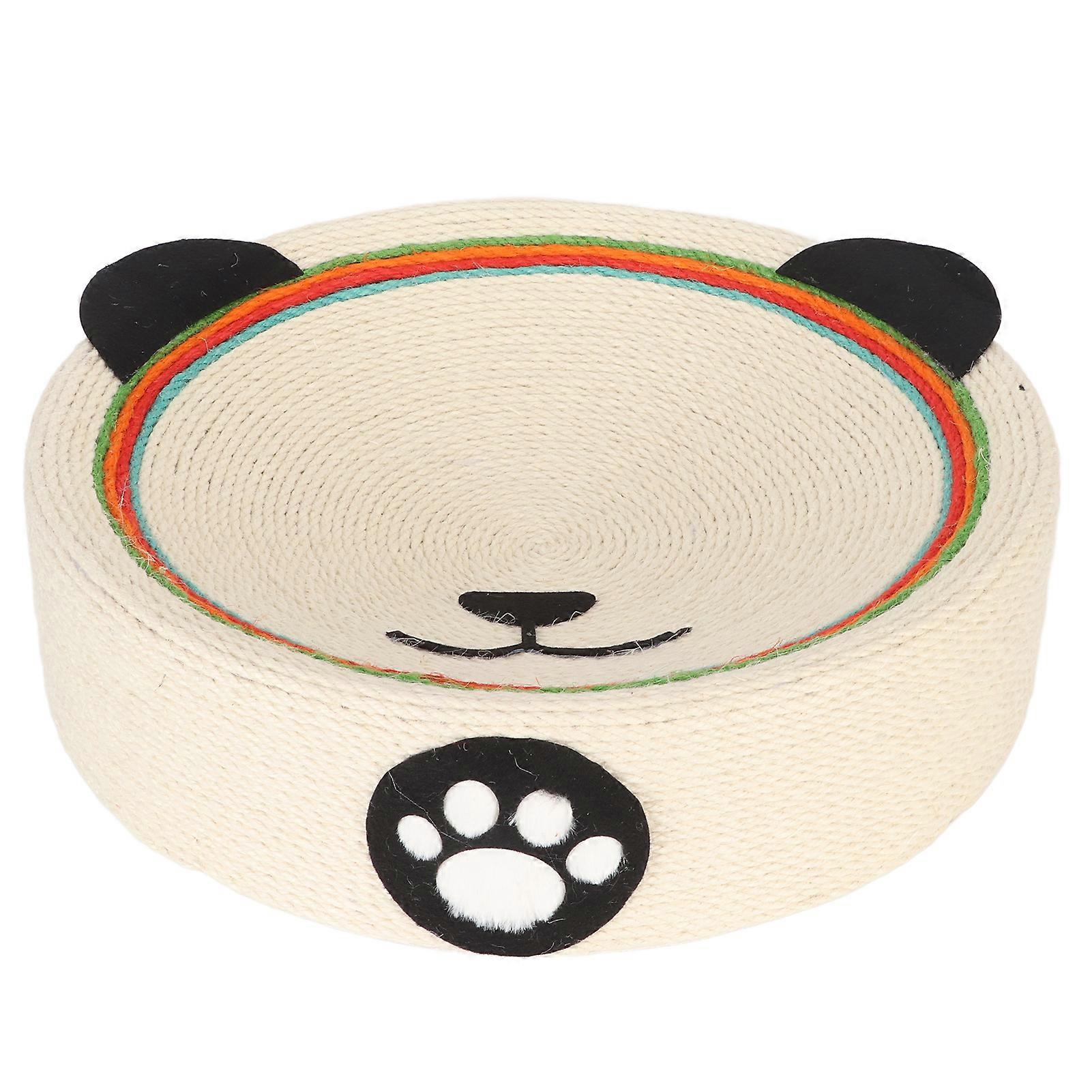 Cat Scratchpad Nest Sisal Wearproof Round Grinding Claws Reusable Cat Scratcher Lounge Bed for Rest
