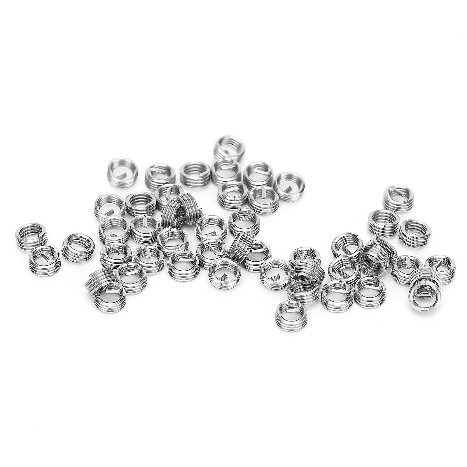 50Pcs Silver SUS304 M3.5 x 0.6 Wire Thread Inserts for Thread Repair Conversion