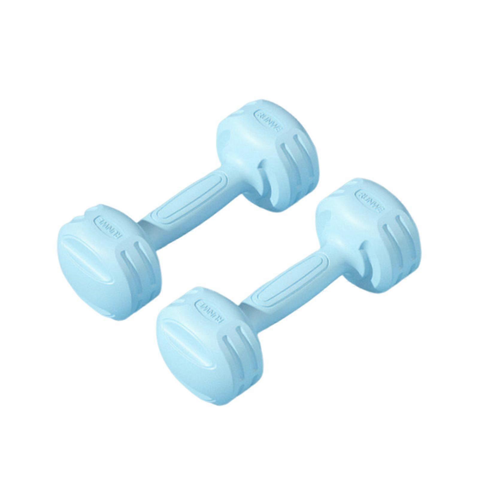 2x Dumbbells Hand Weights Multipurpose 1kg Kids Dumbbells for Boys Girls Blue