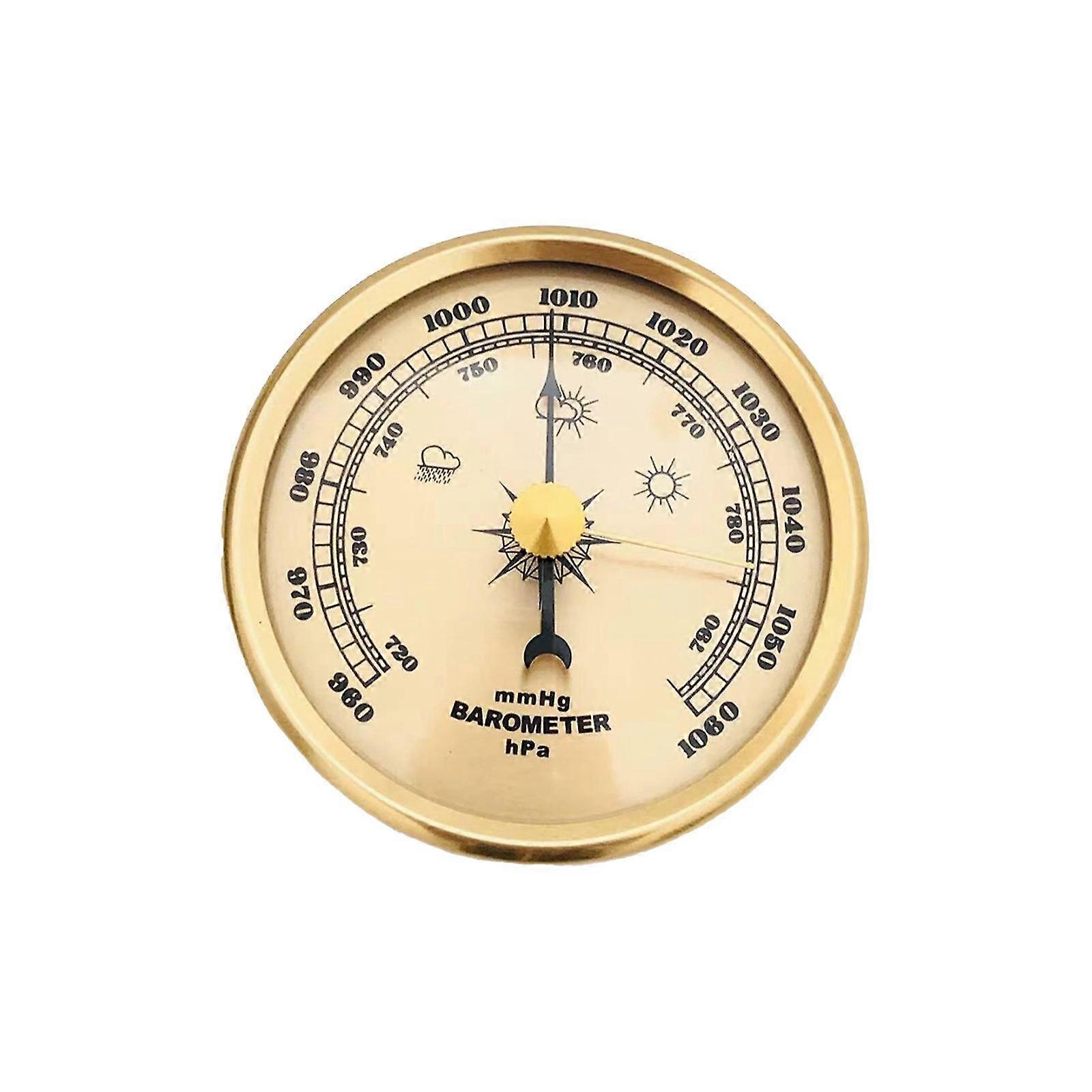 70 Mm Gold Pointer Barometer Household Barometer Pressure Gauge Calibratable and Adjustable Barometer