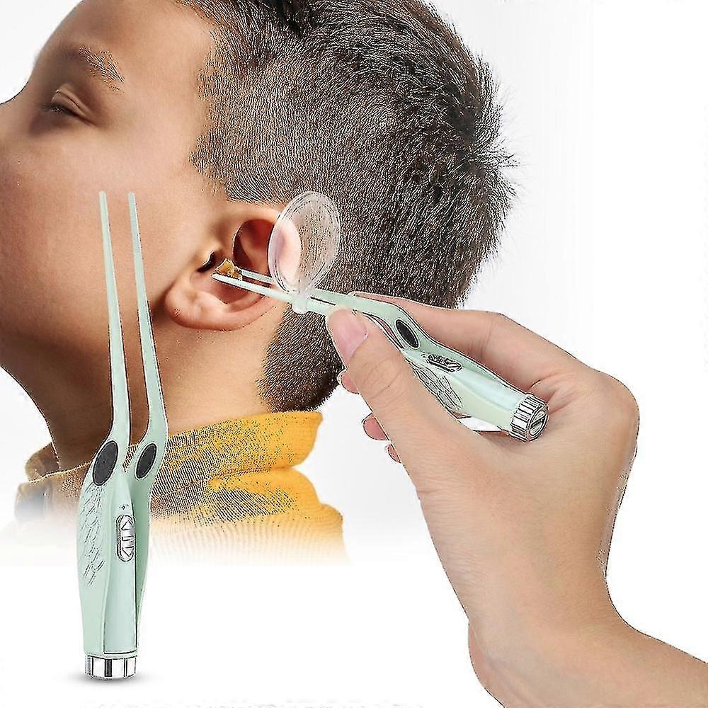Led Luminous Tweezers Ear Clip Cleaner Kit