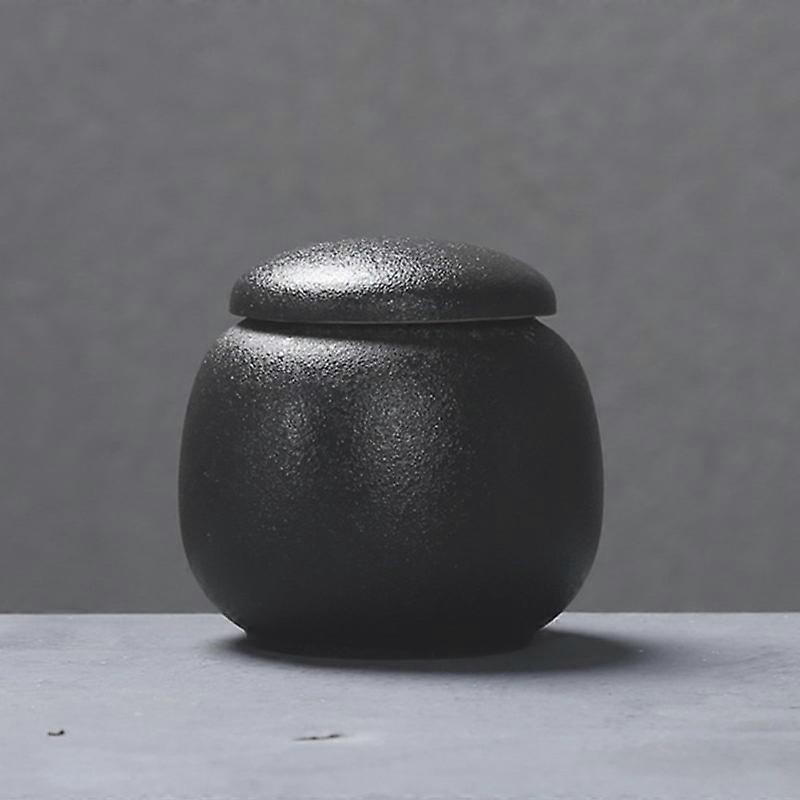 black Cremation Urns For Pet Human Ashes Ceramic Urn Small Keepsake Funeral Casket Pet Memoria Urne Keepsake Urns For Ashes