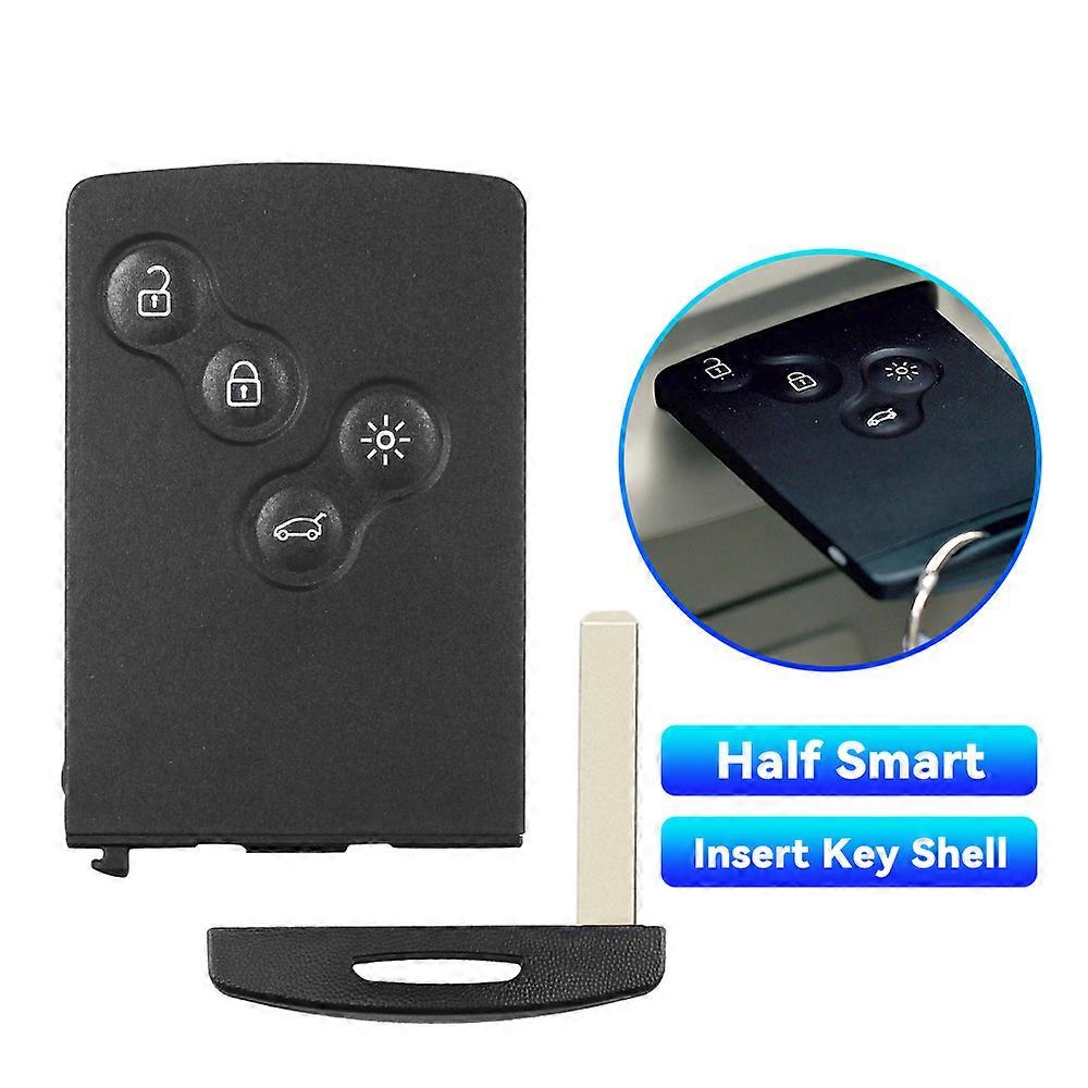 Remote Key Case voor Renault Koleos Clio Megane Scenic Laguna 4 knoppen Blade Smart Remote Key Shell Emergency Insert