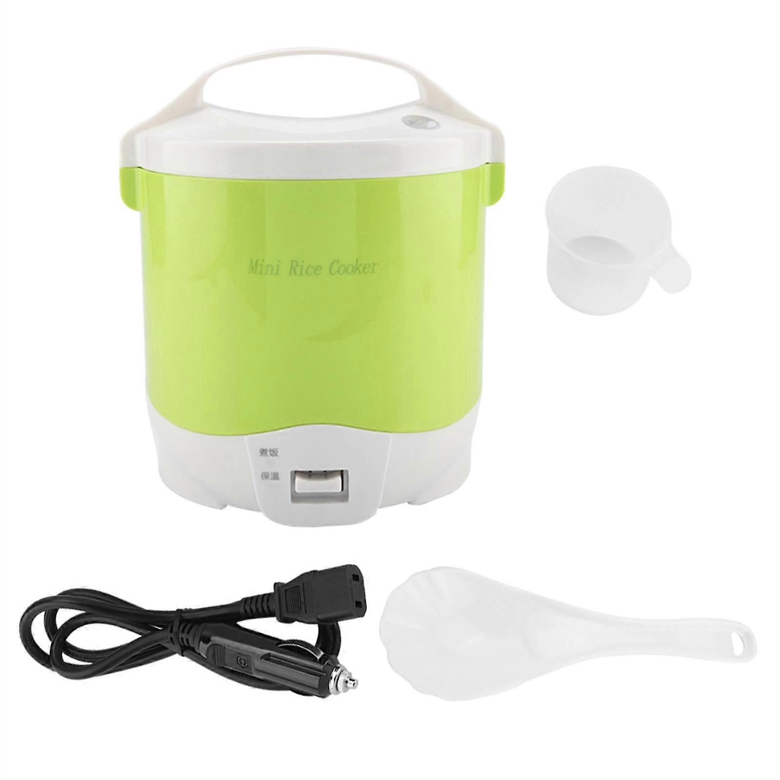 جهاز طهي الأرز الكهربائي المحمول متعدد الوظائف 24 فولت 180 واط 1.6 لتر للسيارات (أخضر)