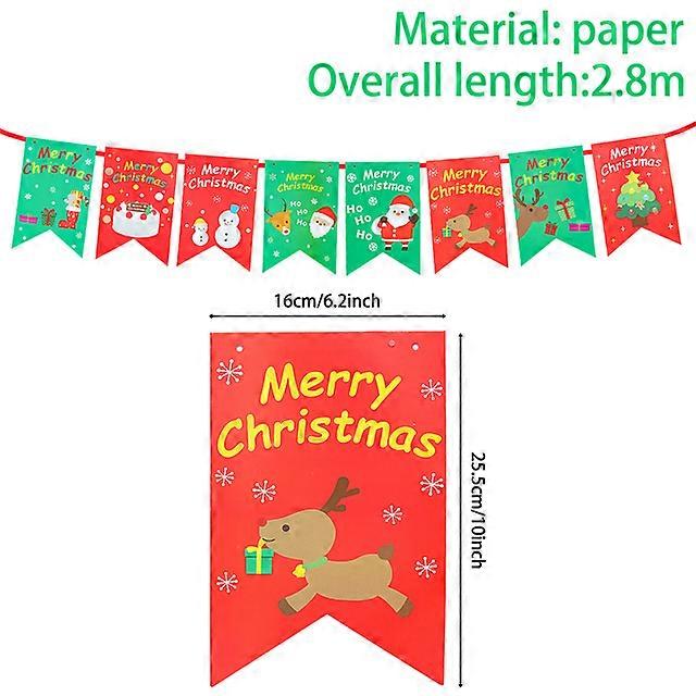Santa Claus Christmas Banner 2023 Merry Christmas Decorations for Home Navidad Natal Noel Garland Xmas Gift New Year Decor 2024