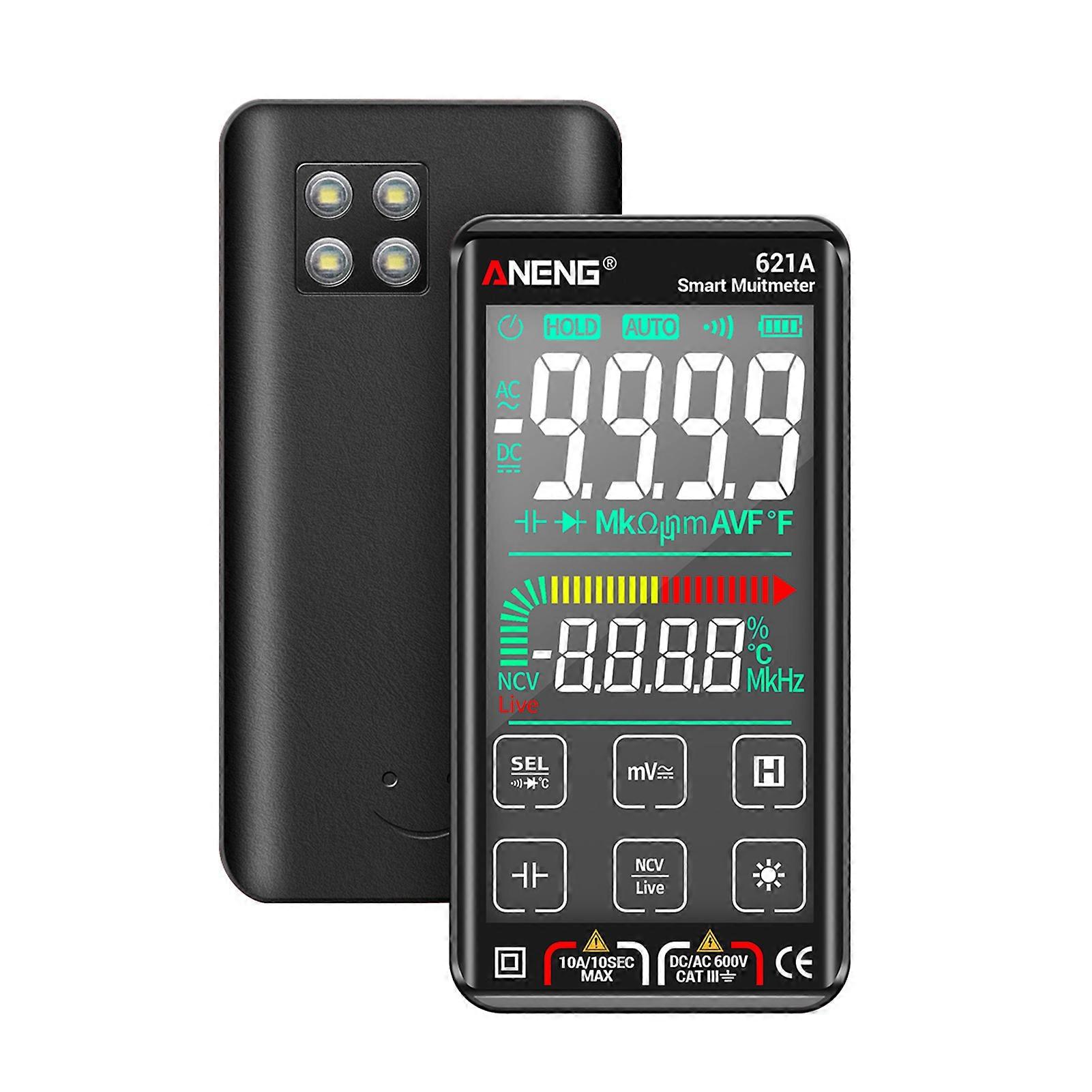 621A Touch Screen Intelligent Digital Multimeter 9999 Counts Auto Range Rechargeable Portable NCV Universal Meter Voltmeter Ammeter