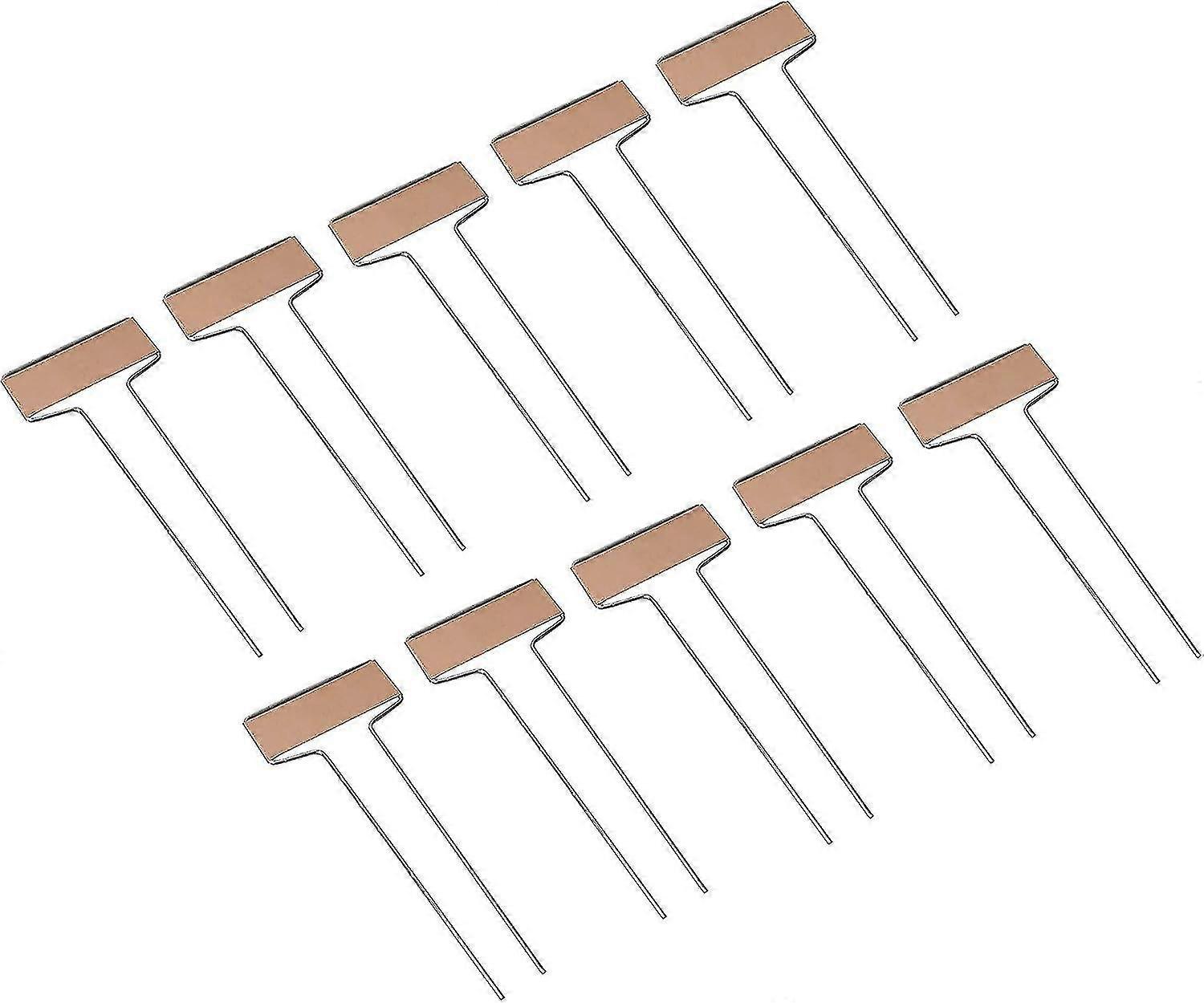 Set Of 10 Copper Panels For Plants - 6.5 X 25.5 Cm