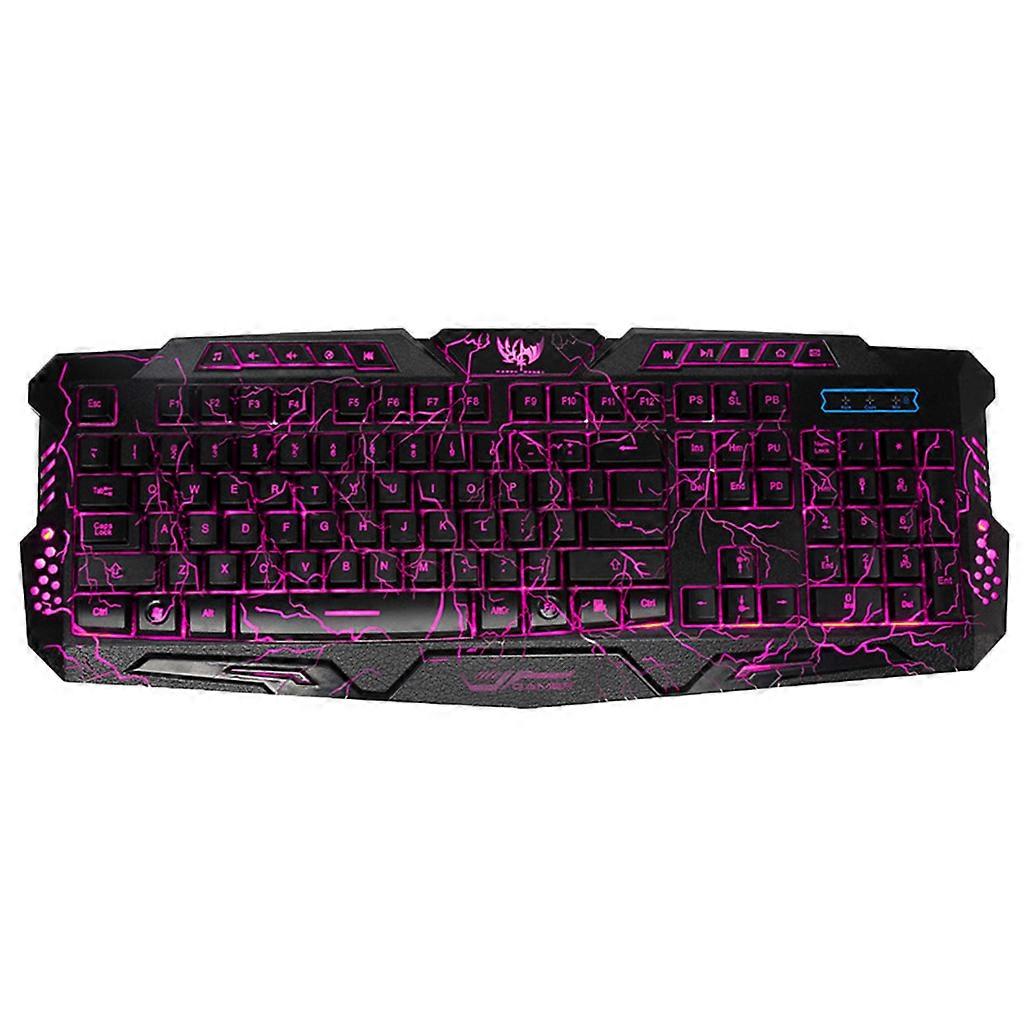 Gaming Cracked Keyboard USB Backlit Wired Keyboard for Game Laptop PC Computer Games Gamer Working