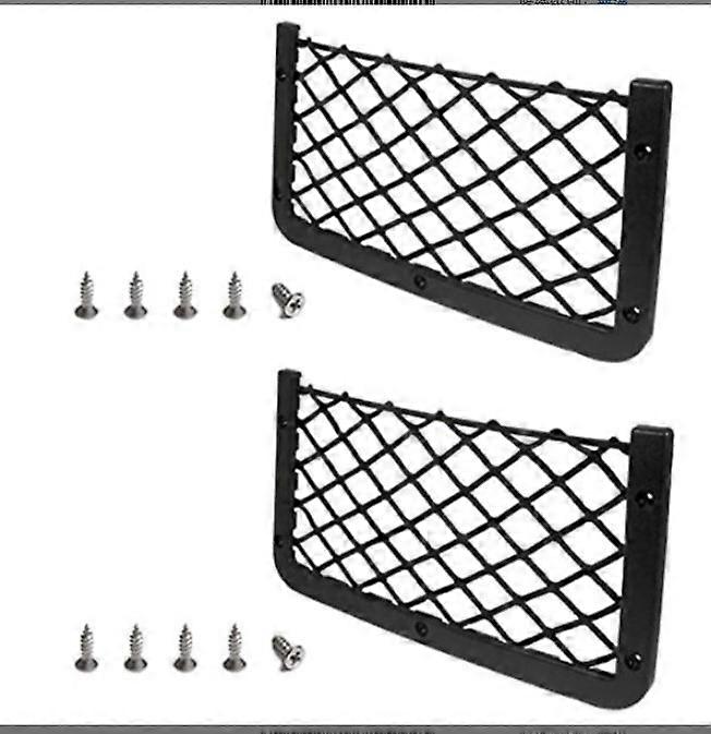 2 Pack Elastic Storage Nets - Wall Mount Car Caravan Motorhome (32 x 21cm)