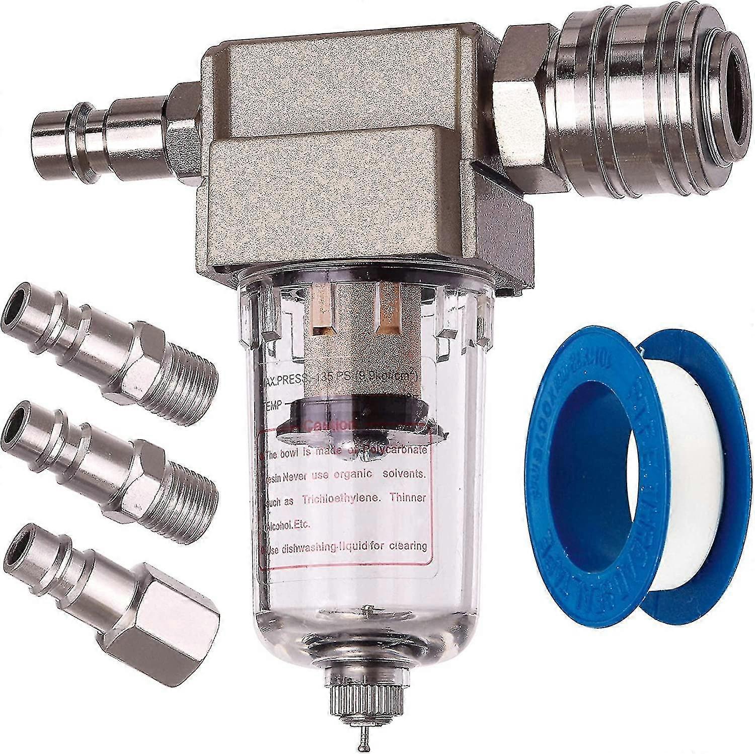 Compressed Air Filter, Water Separator, Oil Separator, Quick Coupling Included