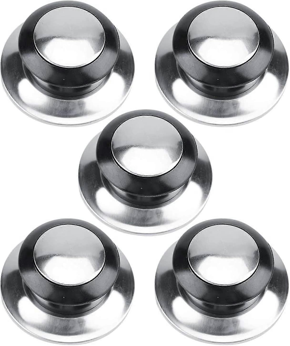 5pcs Pot Pan Lids Knob Lifting Handle,heat-resistant Home Kitchen Cookware Replacement Parts,bakelite Metal Black Silver