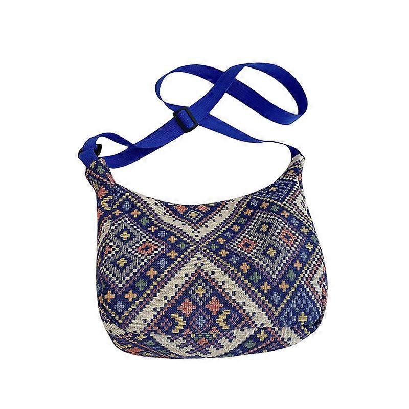 Women Designer Shoulder Bag Vintage Crossbody Bag Large Capacity Handbag Pockets Hobo Bag All-Match Fabric Messenger Bag