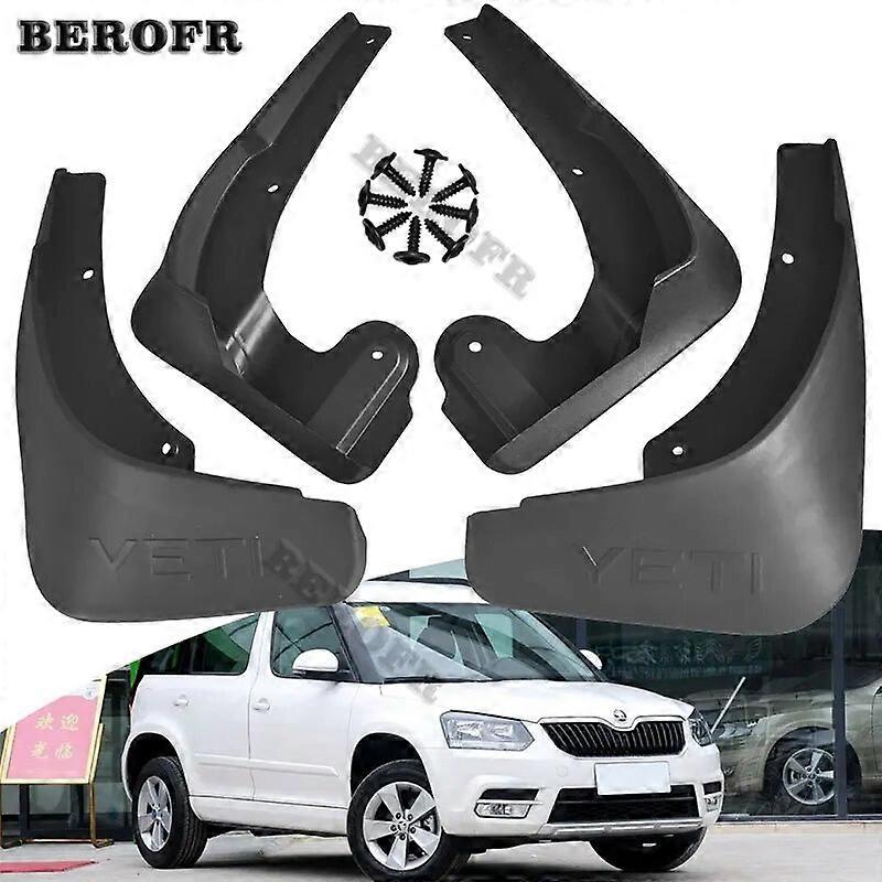 مصدات السيارة الرائعة 4 قطع 2009-2021 سيارة Mudflaps ل Skoda Yeti Mudguard المصدات الطين رفرف الحرس سبلاش الحاجز ملحقات واقيات الطين السيارات