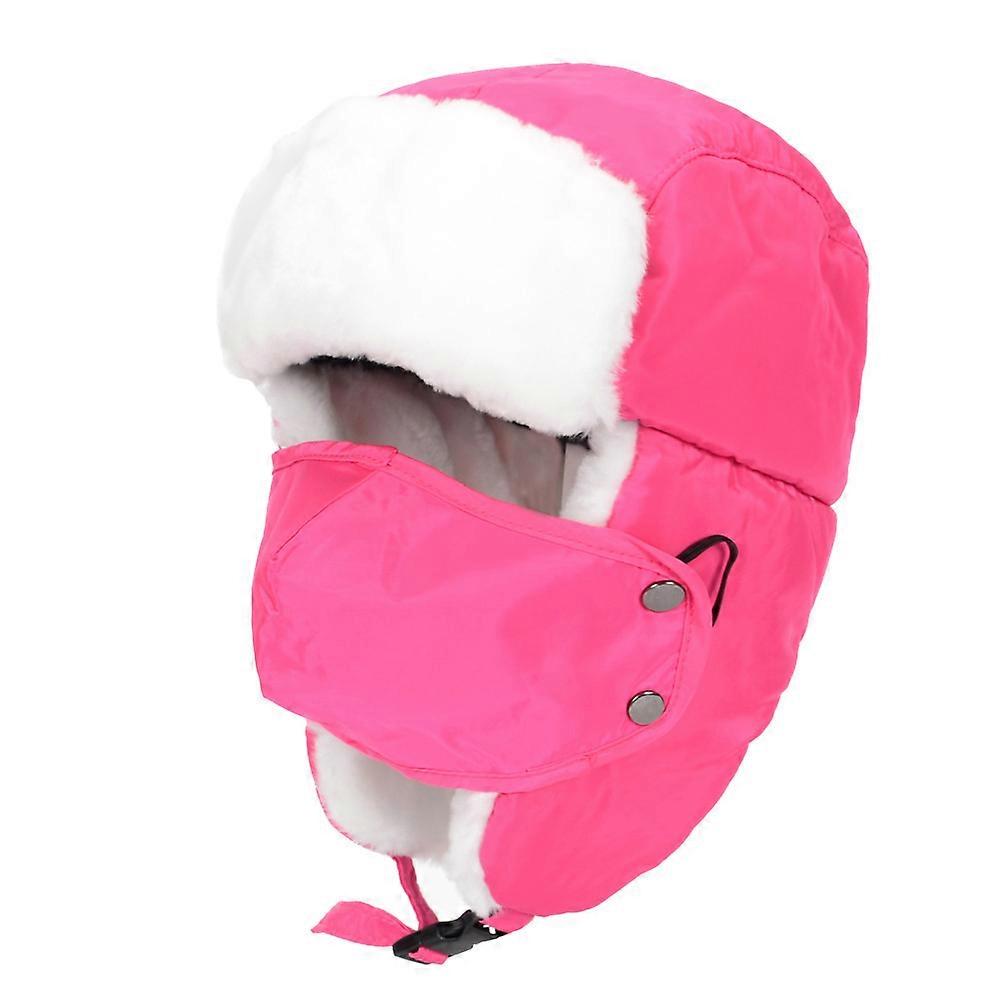 Kids Winter Fleece Ushanka Trapper Hat Warm Boys Girls Earflaps Hats Windproof Ski Cap