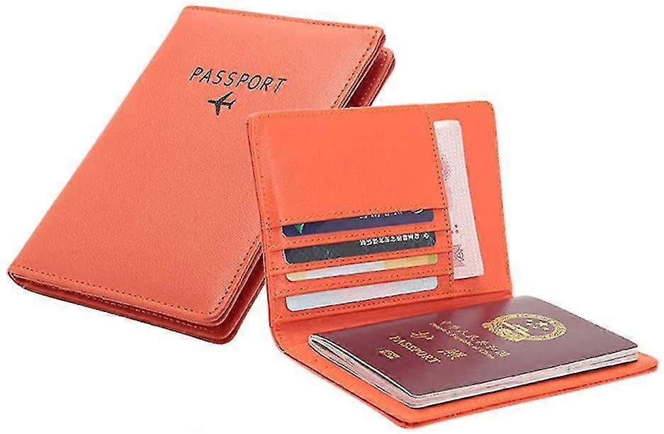 Passskydd Läder Rfid Skydd Resefodral Pass Täcka Pass Plånbok Pass
