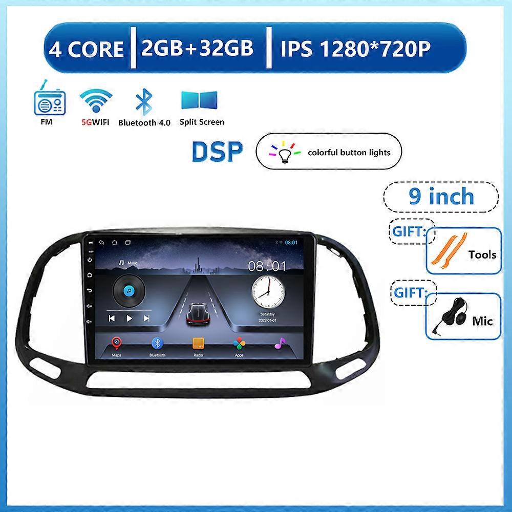Android13 For Fiat Doblo 2015 - 2019 Stereo Car Multimedia Player Radio 8Core Carplay DSP GPS Navigatorn 4G wifi Mirror Link FM