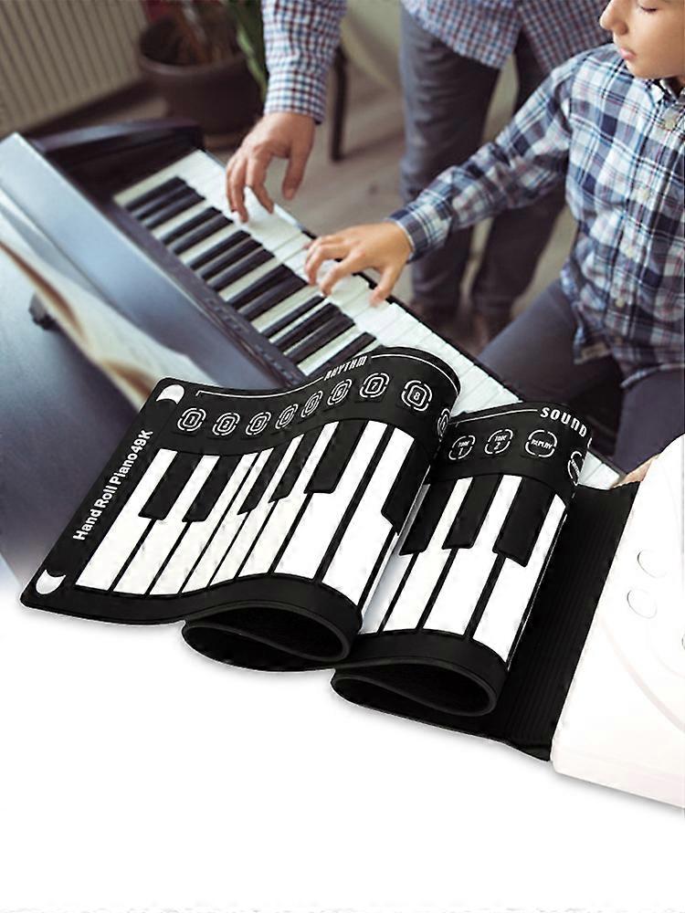 New Upgraded Portable 49 Keys Flexible Roll Up Piano Electronic Soft Keyboard Piano Silicone