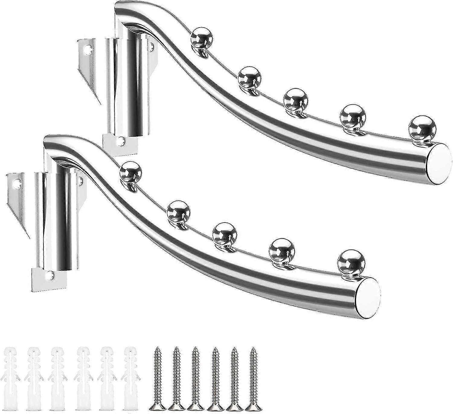 Folding Wall Hanger For Clothes, Folding Wall Mounted Coat Hanger Holder 2pcs