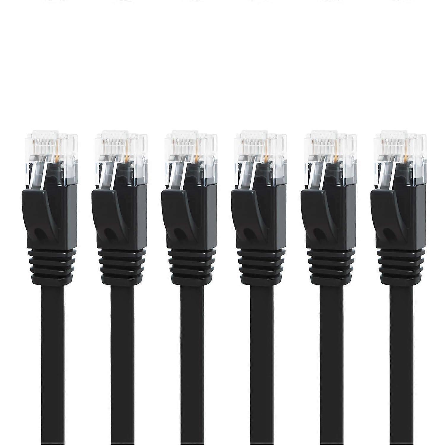 CAT 6 Ethernet Cable 1m Ethernet Cable Black 6Pack 1m Network Cable High Speed CAT6 Ethernet Patch Cable 1m Lan Cable CAT6 Gigabit Internet LAN Patch