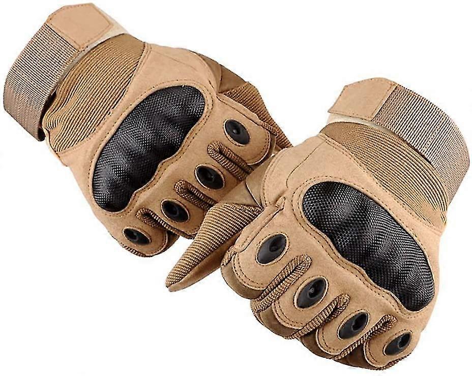 Rękawice motocyklowe wyścigowe z pełnymi palcami-M-Beige