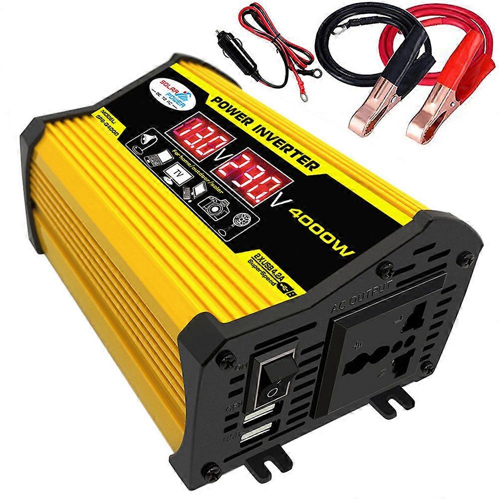 Portable Inverter Car Power Inverters DC12 Volt To 220 Volt Transformer 4000W Modified SineWave Inverter USB Auto Inverters