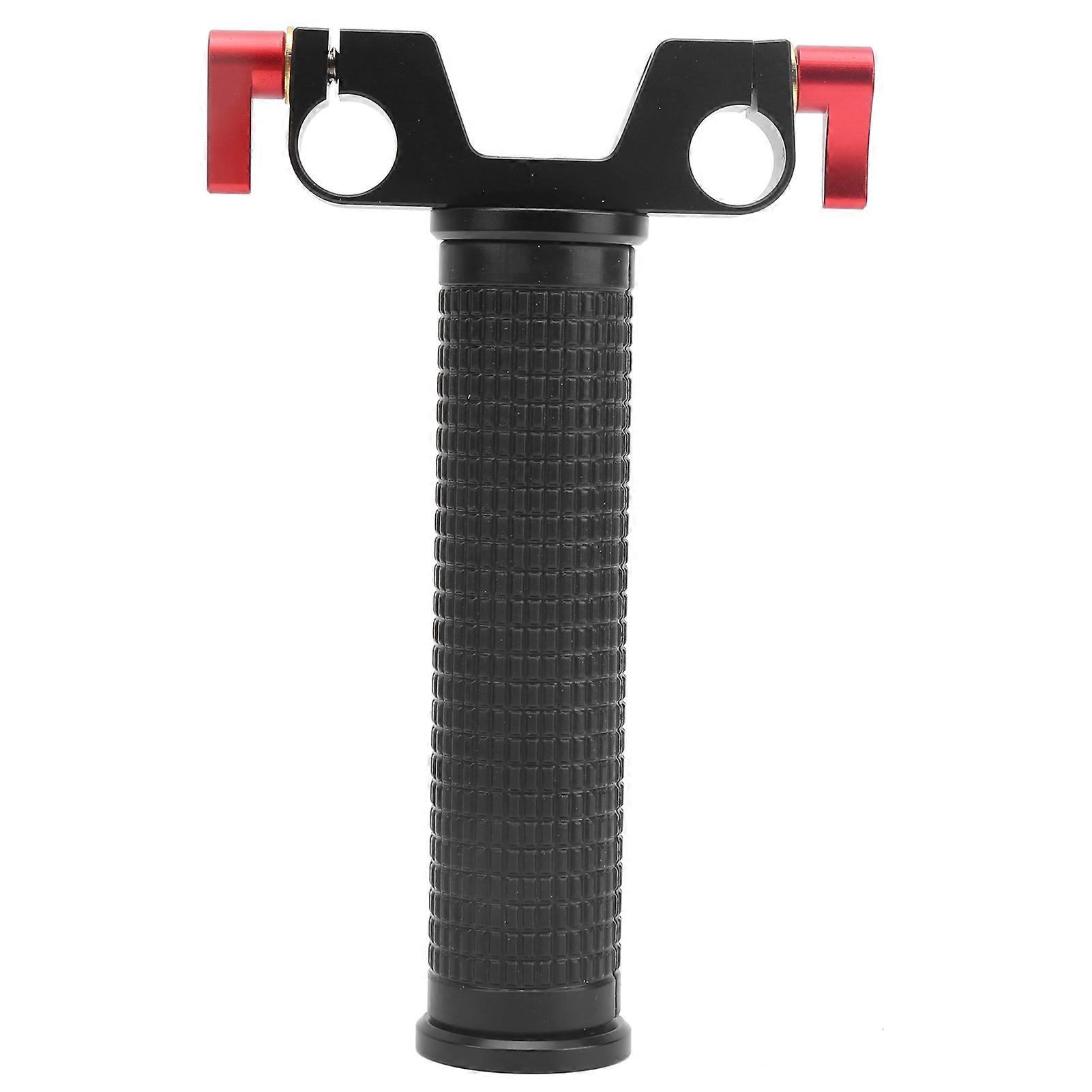 15mm Aluminum Alloy Single Shoulder Rail Connector for DSLR Camera, Dual Hole Base Handle Clamp