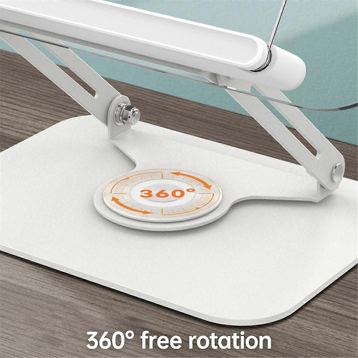 360 Rotating Desktop Book Stand with Transparent Panel Page Clips Foldable and Angle Adjustable Holder for Book Holder