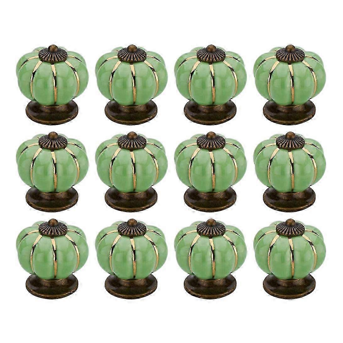 12 Pcs Knobs Vintage Ceramic Cabinet Knobs Drawer Dresser Knobs and Pulls Ceramic Cupboard Furniture Cabinet Knobs
