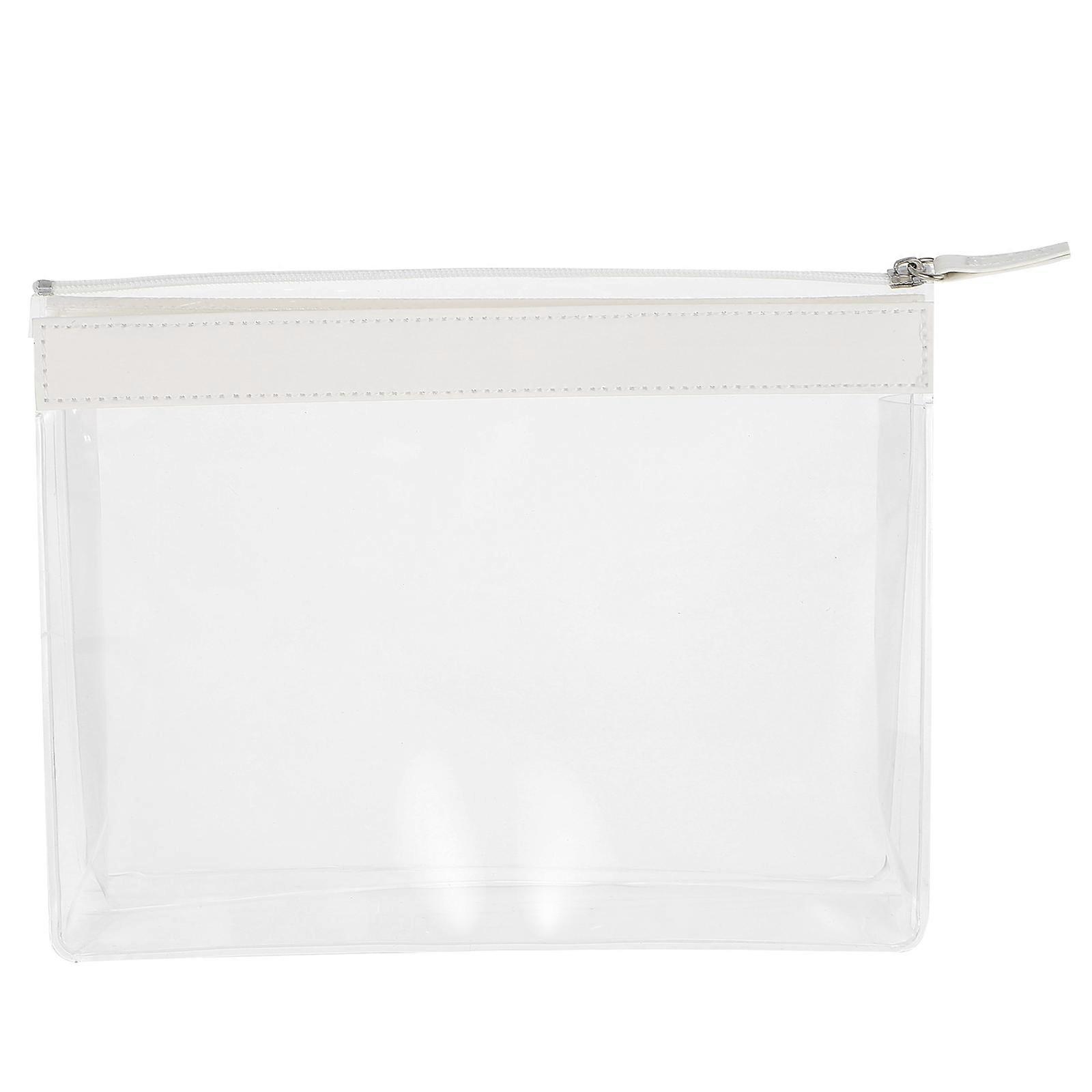 1pc Transparent Cosmetic Bag Chic Storage Bag Practical Plastic Makeup Bag