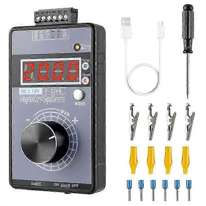 0 / 4-20mA dc 0-10V sinyal üreteci, 4 haneli lcd ekranlı analog jeneratör, doğruluk 0.01, plc / için