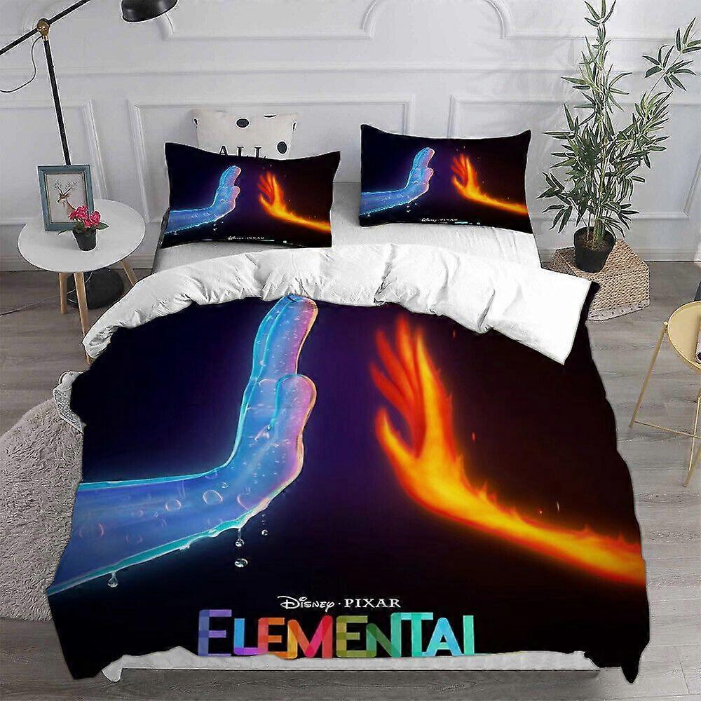 v93 Lençóis Elemental Ember Colcha Conjunto de capa de edredão Conjunto de cama Conjunto de cama de 3 peças (1 capa de edredom + 2 fronhas) y93