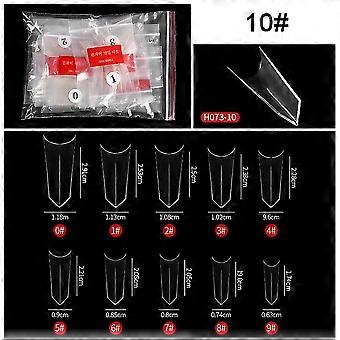 500pcs Ponta Francesa de Balé Pontas de Gel Transparente Gel Macio Cobertura Completa Pontas de Unhas 10