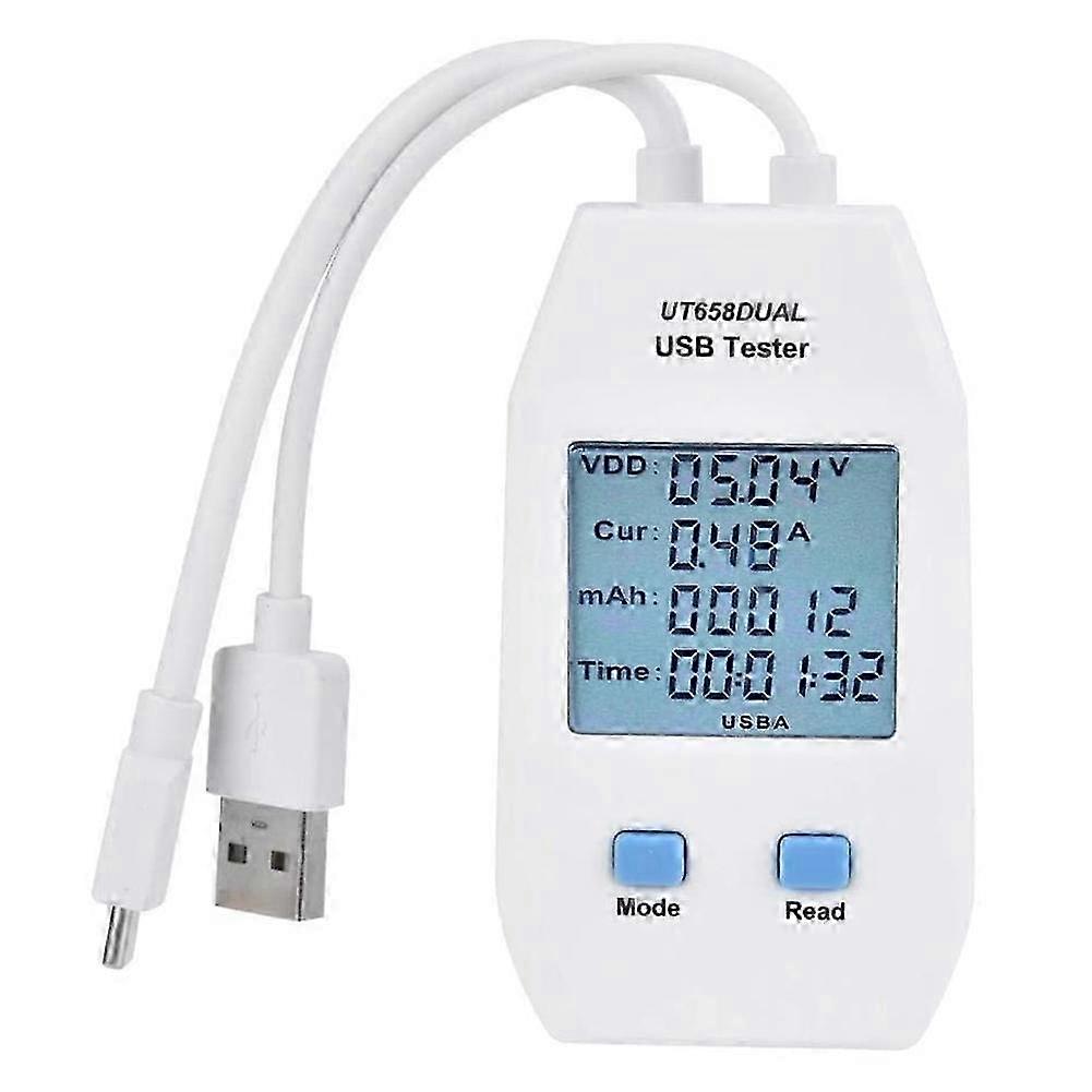 USB Tester, -T LCD USB Tester Detector Voltmeter Ammeter Digital Power Capacity Tester Meter(UT658