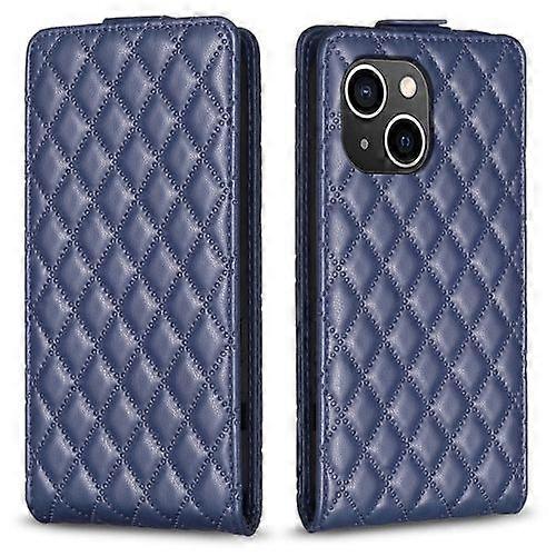 For iPhone 15 Diamond Lattice Vertical Flip Leather Phone Case