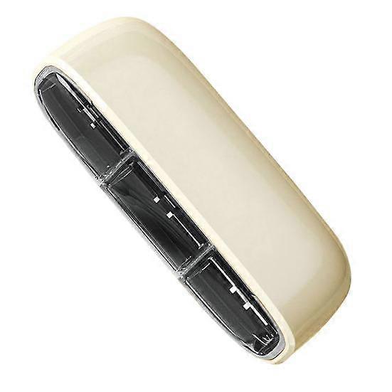 Portable 3-Compartment Pill Box Letter Printed with Dust-proof Transparent Lid Silicone Seal Portable Travel Pill Box
