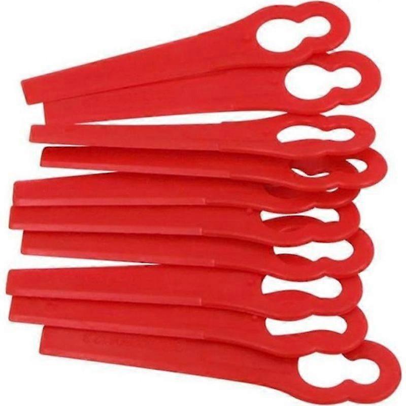 Pack of 100 Plastic Blades for Bosch Einhell Grass Trimmers Red