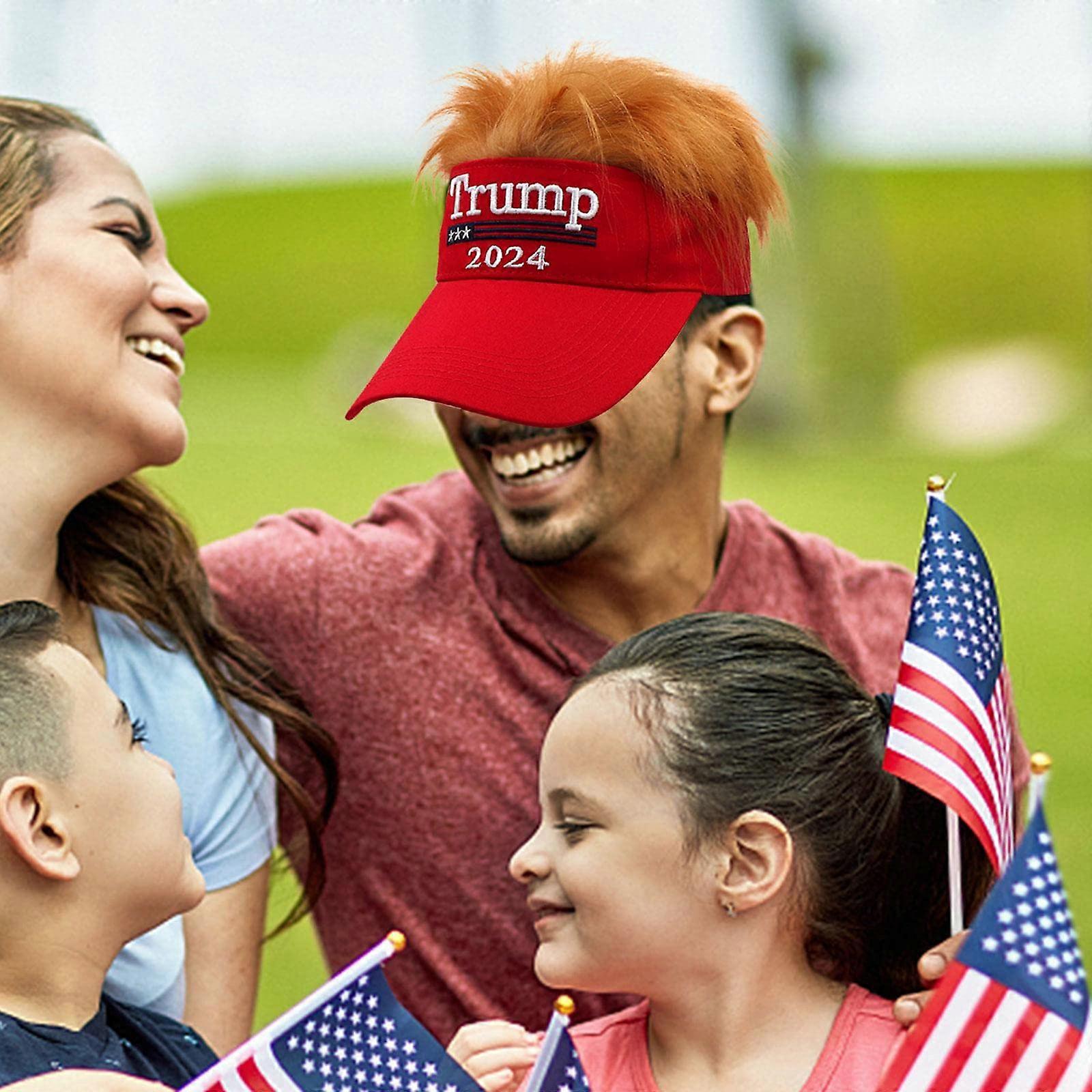 trump-2024-embroidered-cap-with-wig-ultra-adjustable-red-hat-fruugo-uk