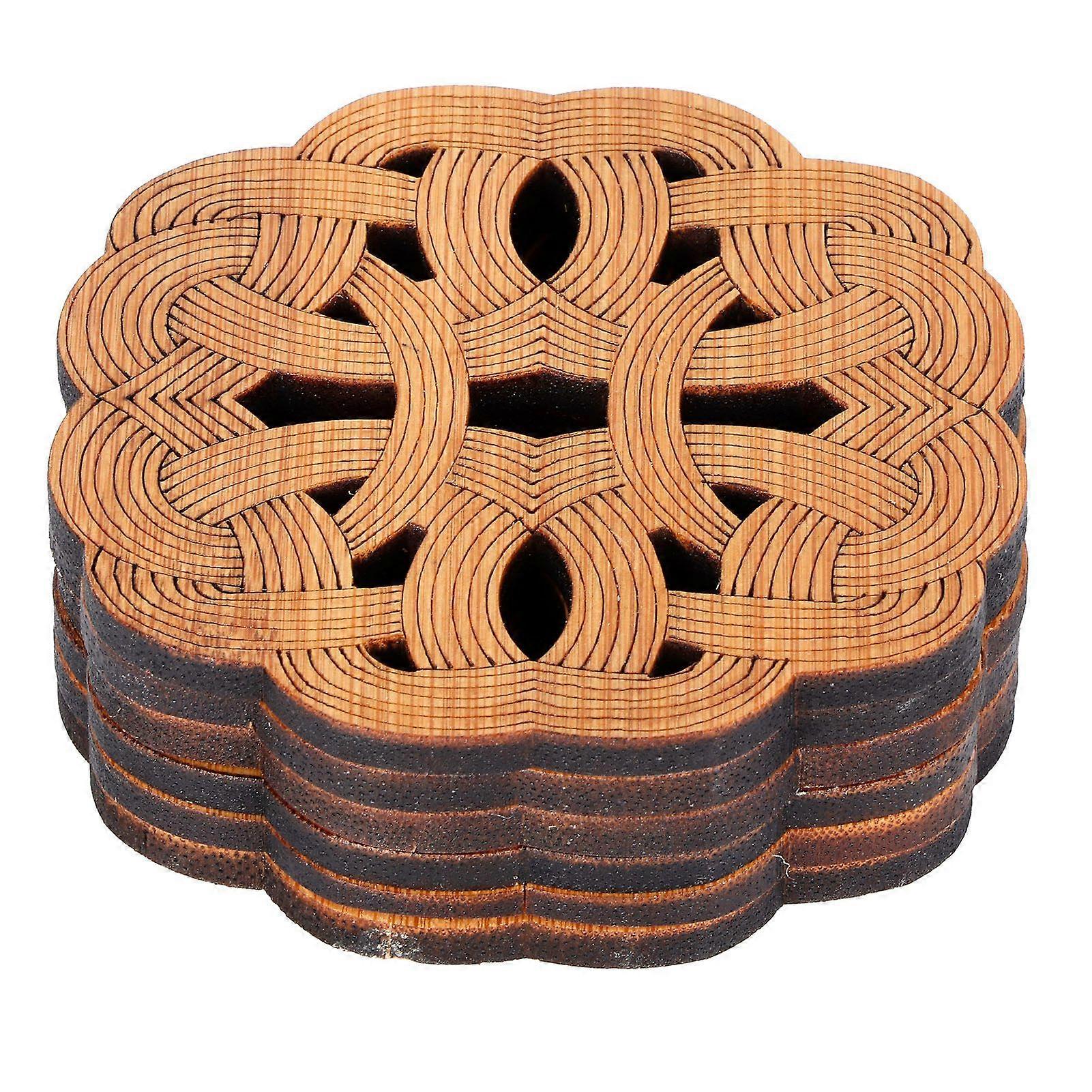 6PCS Bamboo Coasters for Tea Ceremony or Home Use