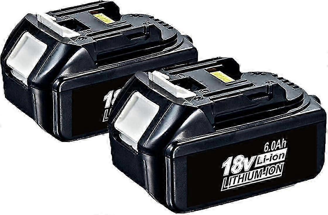 2 csomag Makita 18v akkumulátorhoz 6.0 Ah Lxt Li-ion Bl1850b Bl1830b Bl1860b vezeték nélküli - WK