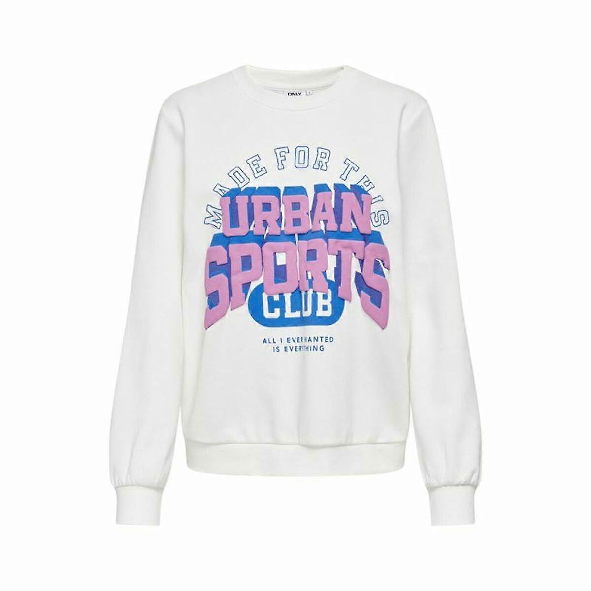 Women’s Sweatshirt without Hood Only Onlkimmie White