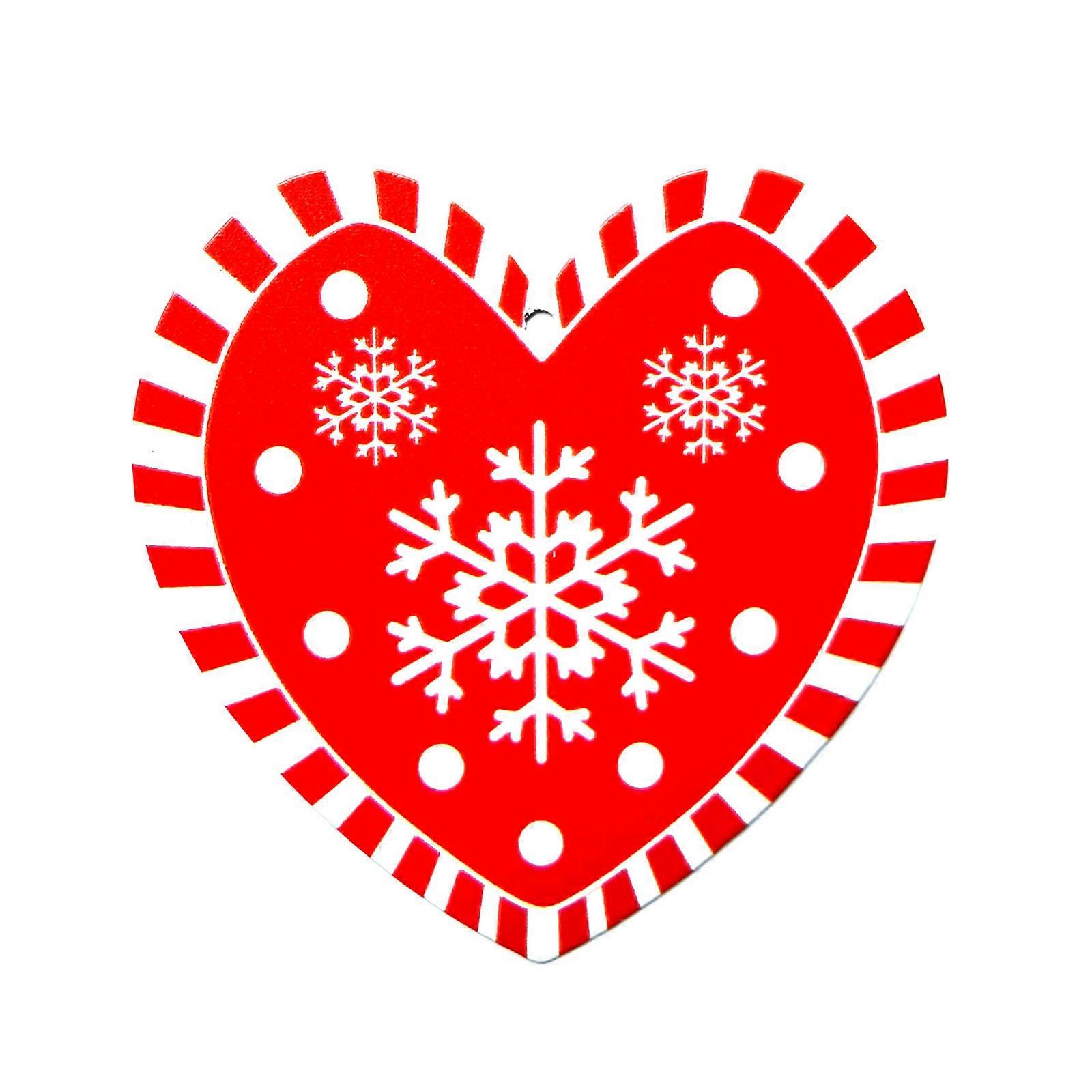 Unique Design Cute Snowflake Heart-shaped Snowflake Christmas Tree Decor Hanging Making Your Xmas Tree Wonderful Metal