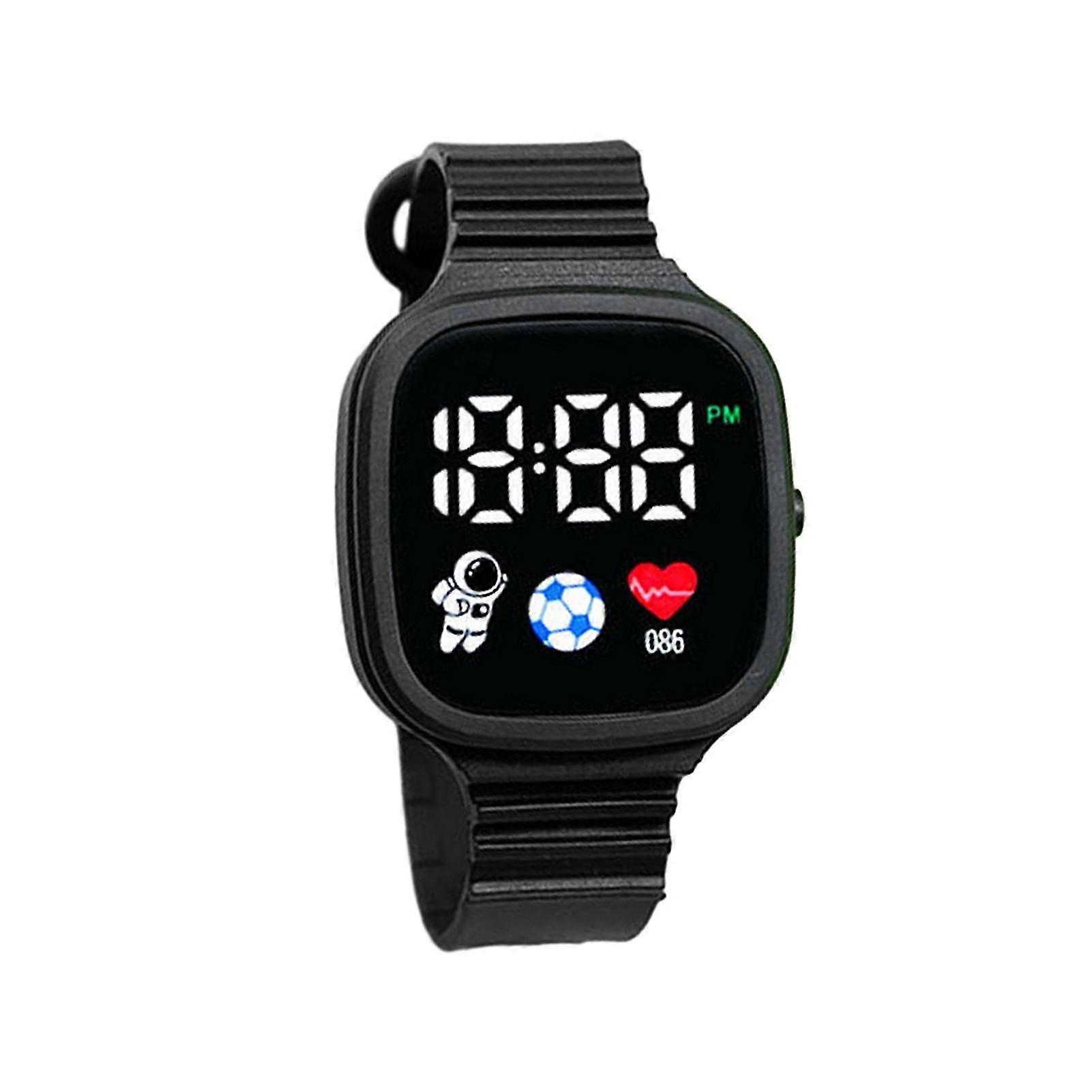 Digital LED Electronic Watch Large Square Screen Accurate Time Soft Comfortable Strap Fashion Spaceman Watch